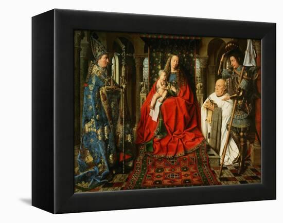 Madonna Adored by the Canonicus Van Der Paele-Jan van Eyck-Framed Premier Image Canvas