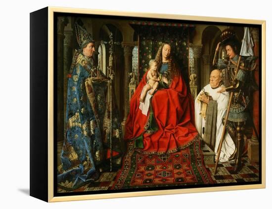 Madonna Adored by the Canonicus Van Der Paele-Jan van Eyck-Framed Premier Image Canvas