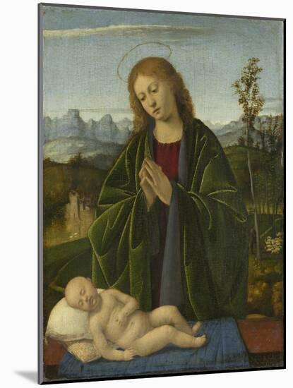 Madonna Adoring the Child, C.1520-Marco Basaiti-Mounted Giclee Print