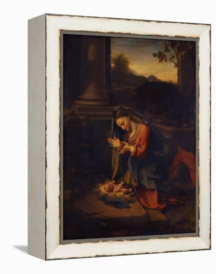 Madonna Adoring the Child, C. 1525-Correggio-Framed Premier Image Canvas