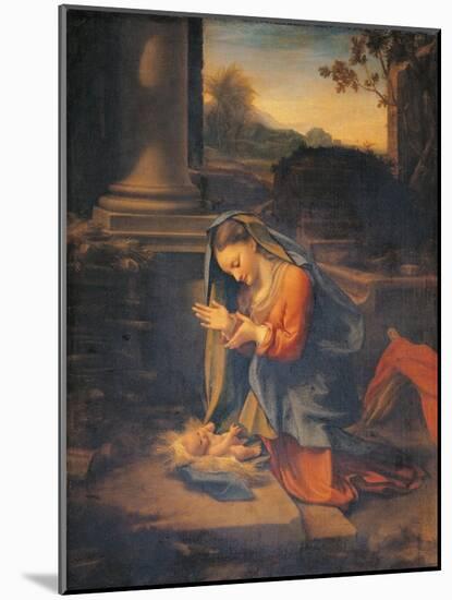 Madonna Adoring the Child-Correggio-Mounted Giclee Print