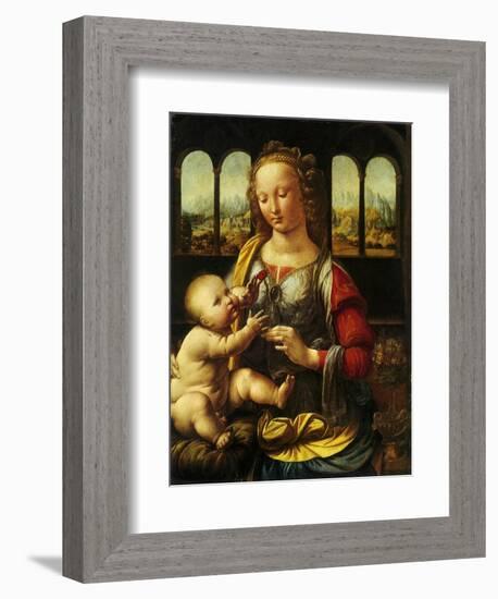 Madonna and Carnation, 1478-Leonardo da Vinci-Framed Giclee Print