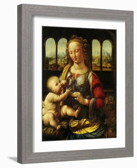 Madonna and Carnation, 1478-Leonardo da Vinci-Framed Giclee Print