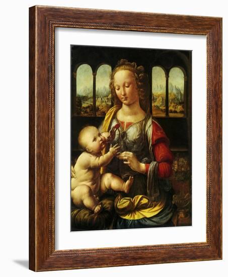 Madonna and Carnation, 1478-Leonardo da Vinci-Framed Giclee Print