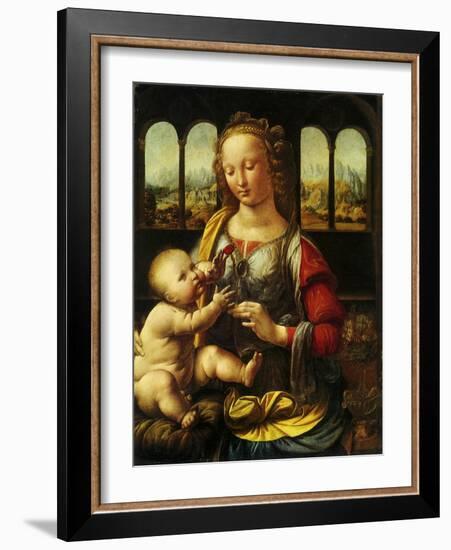 Madonna and Carnation, 1478-Leonardo da Vinci-Framed Giclee Print