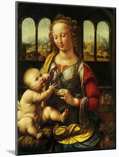 Madonna and Carnation, 1478-Leonardo da Vinci-Mounted Giclee Print