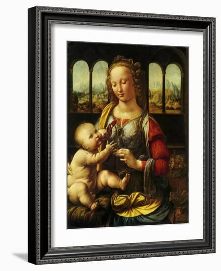 Madonna and Carnation, 1478-Leonardo da Vinci-Framed Giclee Print