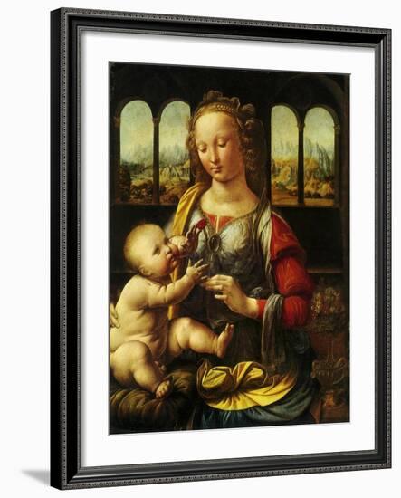 Madonna and Carnation, 1478-Leonardo da Vinci-Framed Giclee Print