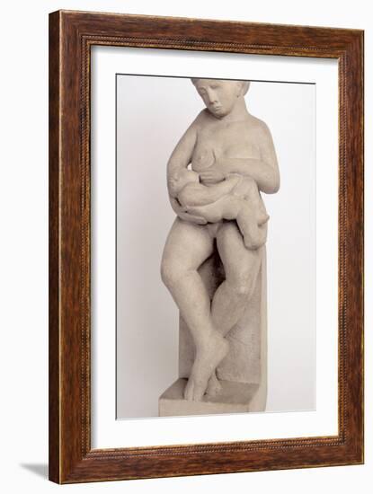 Madonna and Child 1 - Feet Crossed, 1909-10-Eric Gill-Framed Photographic Print