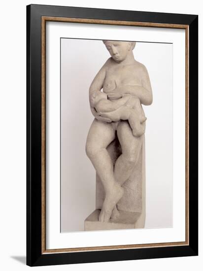 Madonna and Child 1 - Feet Crossed, 1909-10-Eric Gill-Framed Photographic Print