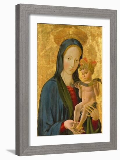 Madonna and Child, 1445 (Tempera and Gold Leaf on Panel)-Paolo Uccello-Framed Giclee Print