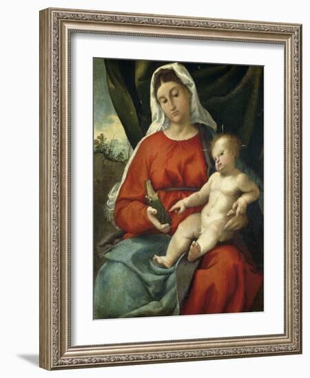 Madonna and Child, 1526-1527-Lorenzo Lotto-Framed Giclee Print