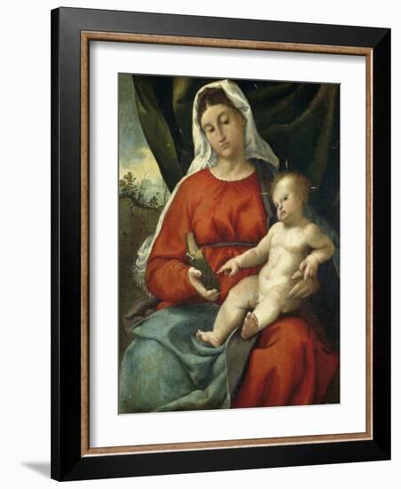 Madonna and Child, 1526-1527-Lorenzo Lotto-Framed Giclee Print