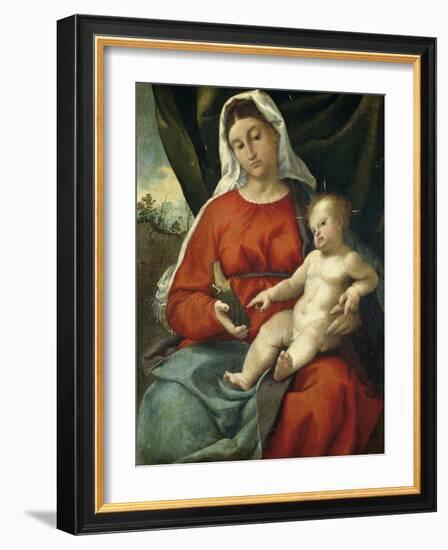 Madonna and Child, 1526-1527-Lorenzo Lotto-Framed Giclee Print