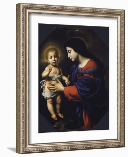 Madonna and Child, 1651 (Oil on Canvas)-Carlo Dolci-Framed Giclee Print