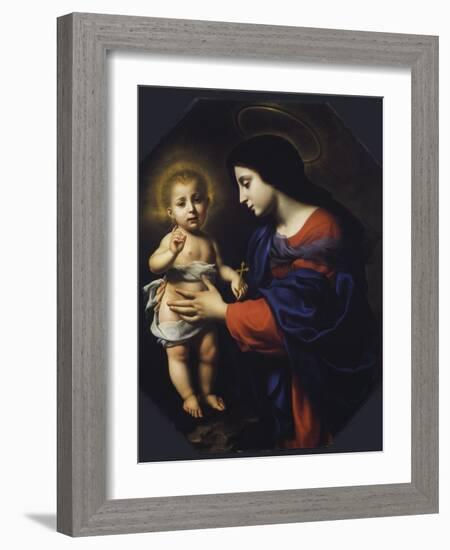 Madonna and Child, 1651 (Oil on Canvas)-Carlo Dolci-Framed Giclee Print