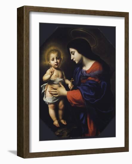 Madonna and Child, 1651 (Oil on Canvas)-Carlo Dolci-Framed Giclee Print