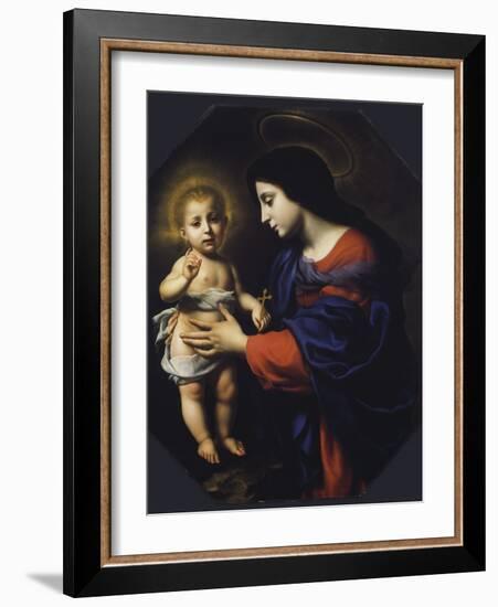 Madonna and Child, 1651 (Oil on Canvas)-Carlo Dolci-Framed Giclee Print