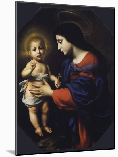 Madonna and Child, 1651 (Oil on Canvas)-Carlo Dolci-Mounted Giclee Print