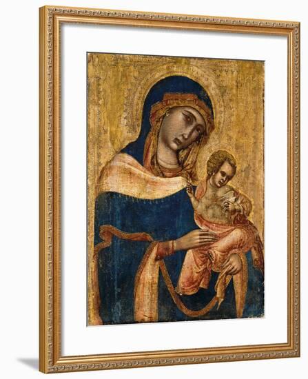 Madonna and Child, 2nd Quarter of the 14th Century (Tempera and Gold on Panel)-null-Framed Giclee Print