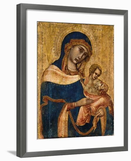 Madonna and Child, 2nd Quarter of the 14th Century (Tempera and Gold on Panel)-null-Framed Giclee Print