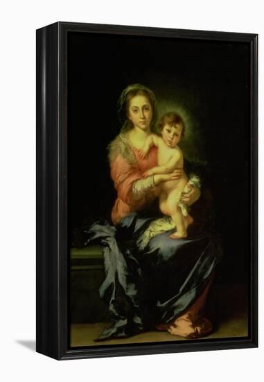 Madonna and Child, after 1638-Bartolome Esteban Murillo-Framed Premier Image Canvas