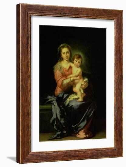 Madonna and Child, after 1638-Bartolome Esteban Murillo-Framed Giclee Print