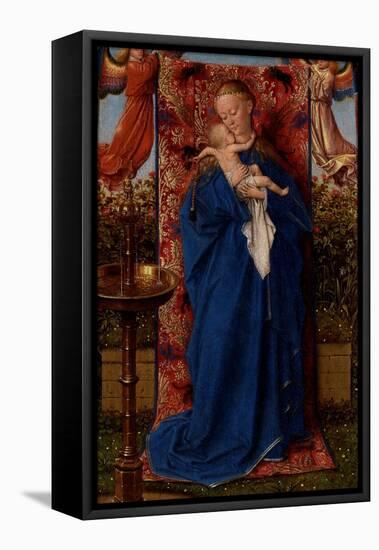 Madonna and Child at the Fountain-Jan van Eyck-Framed Premier Image Canvas