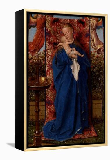 Madonna and Child at the Fountain-Jan van Eyck-Framed Premier Image Canvas