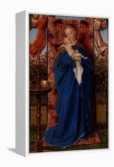 Madonna and Child at the Fountain-Jan van Eyck-Framed Premier Image Canvas