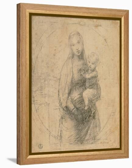 Madonna and Child at Two Thirds Figure-Sanzio Raffaello-Framed Premier Image Canvas