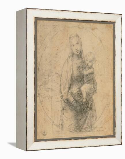 Madonna and Child at Two Thirds Figure-Sanzio Raffaello-Framed Premier Image Canvas