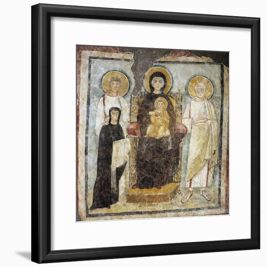 Madonna and Child Between Saints Felix and Adautto and Donor Turtura-null-Framed Giclee Print