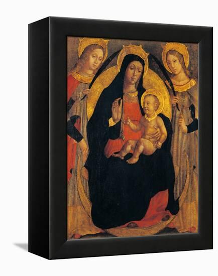 Madonna and Child Between St Apollonia and St Lucy-null-Framed Premier Image Canvas