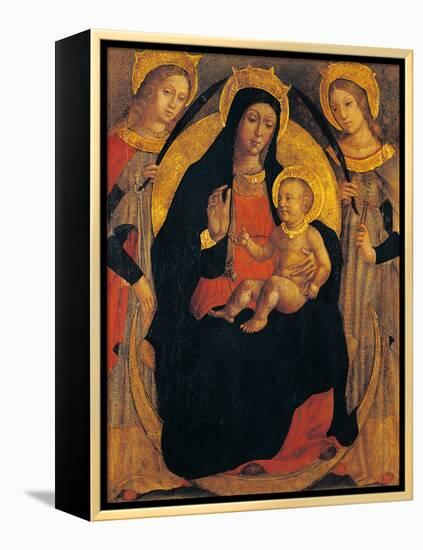 Madonna and Child Between St Apollonia and St Lucy-null-Framed Premier Image Canvas