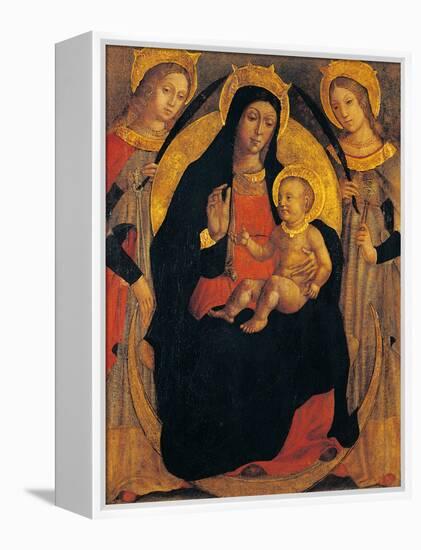 Madonna and Child Between St Apollonia and St Lucy-null-Framed Premier Image Canvas