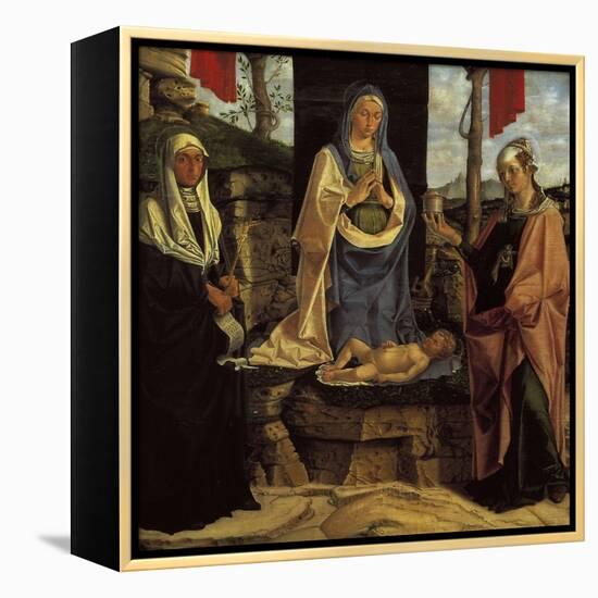 Madonna and Child Between St Monica and St Mary Magdalene-Correggio-Framed Premier Image Canvas