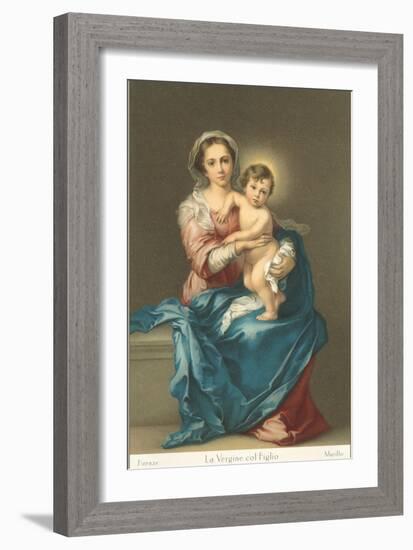 Madonna and Child by Murillo, Florence-null-Framed Art Print