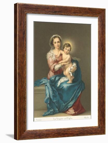 Madonna and Child by Murillo, Florence-null-Framed Art Print