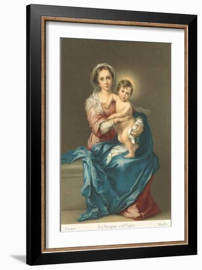 Madonna and Child by Murillo, Florence-null-Framed Art Print