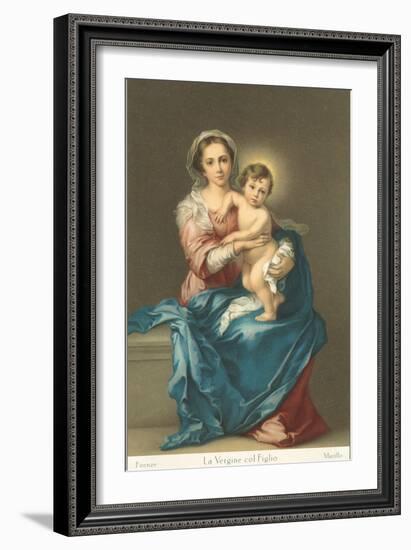 Madonna and Child by Murillo, Florence-null-Framed Art Print