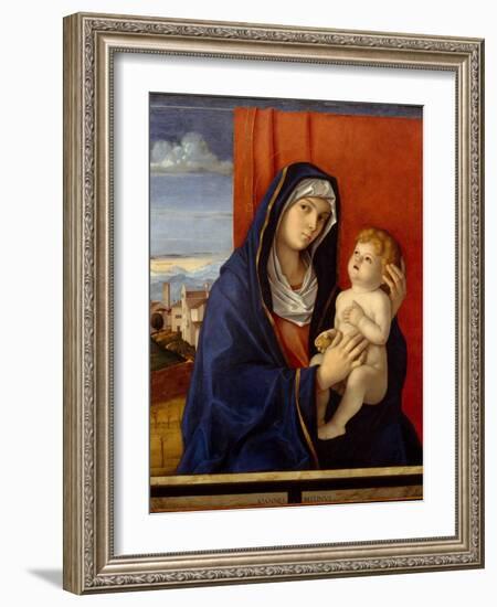 Madonna and Child, c.1485-Giovanni Bellini-Framed Giclee Print