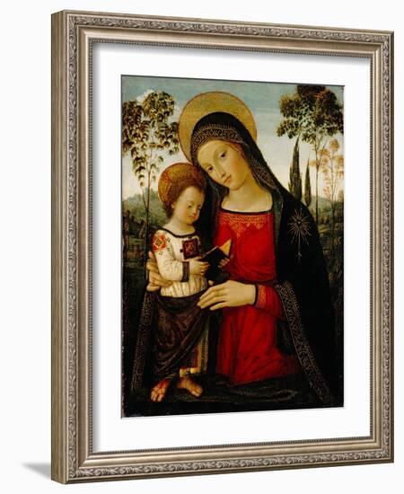 Madonna and Child, c.1490-1495-Bernardino di Betto Pinturicchio-Framed Giclee Print