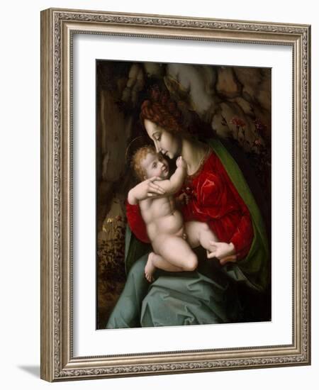 Madonna and Child, c.1520-Francesco Ubertini Verdi Bachiacca-Framed Giclee Print