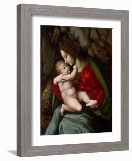 Madonna and Child, c.1520-Francesco Ubertini Verdi Bachiacca-Framed Giclee Print