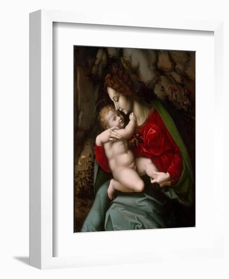 Madonna and Child, c.1520-Francesco Ubertini Verdi Bachiacca-Framed Giclee Print