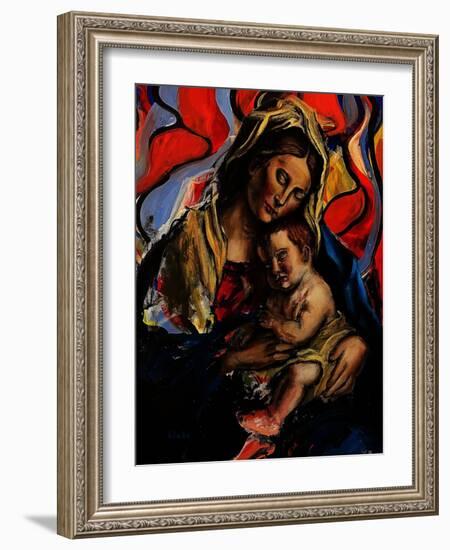 Madonna and Child, C.2020 (Acrylic on Canvas)-Blake Munch-Framed Giclee Print