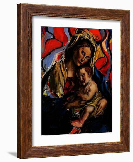 Madonna and Child, C.2020 (Acrylic on Canvas)-Blake Munch-Framed Giclee Print