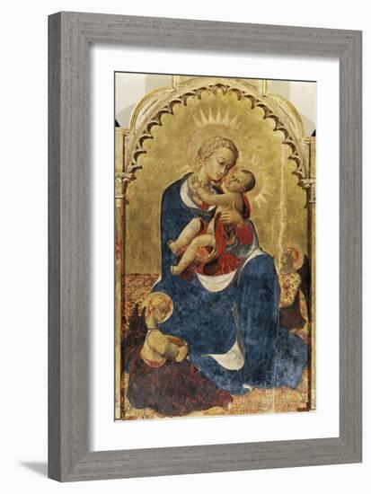 Madonna and Child, Central Panel of Altarpiece of St Dominic of Cortona, Ca 1434-null-Framed Giclee Print