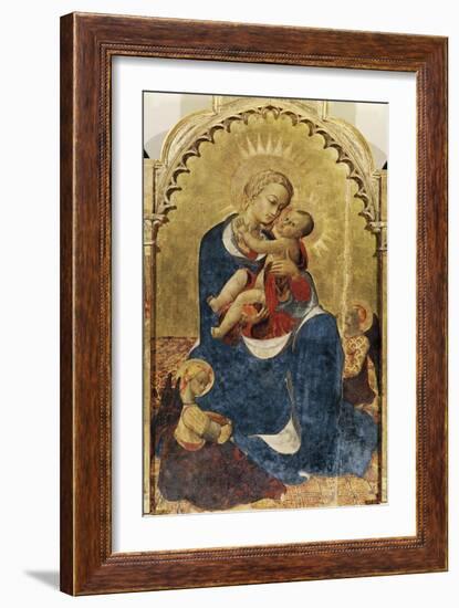 Madonna and Child, Central Panel of Altarpiece of St Dominic of Cortona, Ca 1434-null-Framed Giclee Print